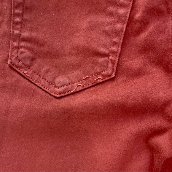 Joe's Jeans Red Skinny Ankle Jeans Ruched - Picture 9 of 13